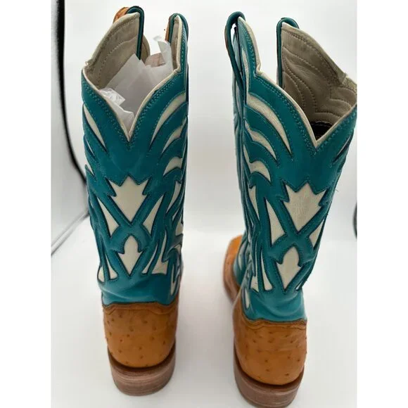 Women’s Caboots Custom Made Wide Calf Cowboy Boots Size 10